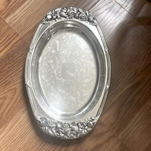 Vintage Sheffield Silver Co. USA Oval Tray Dish Silverplate